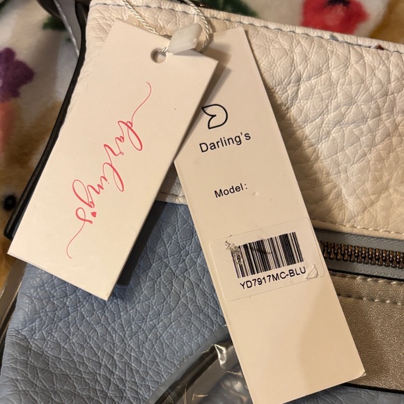 Darling Blue and White Crossbody Bag - Picture 3 of 6